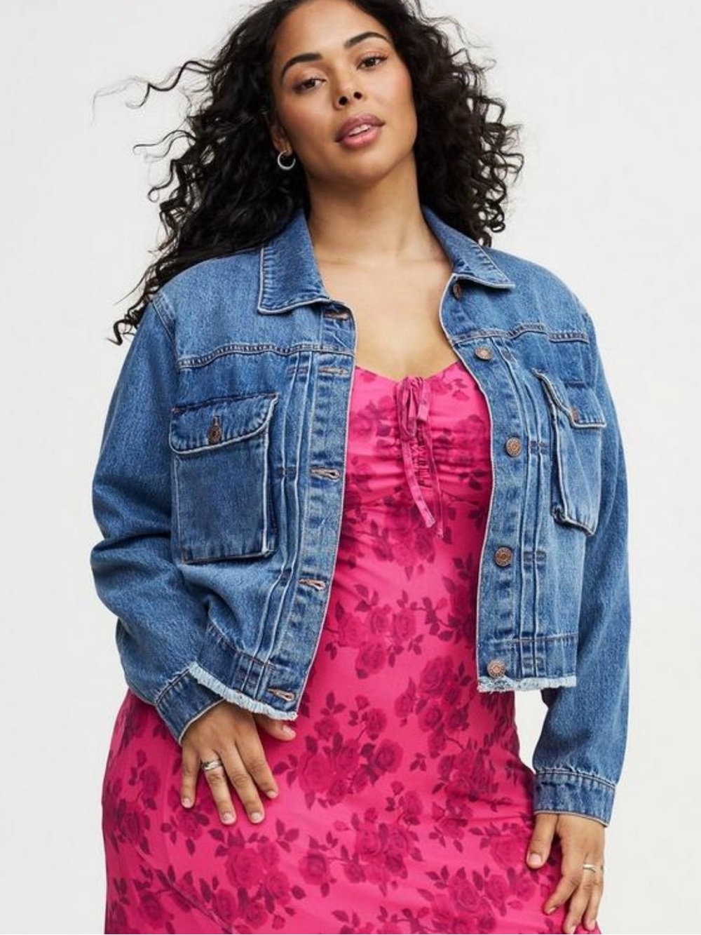 Torrid 00X Vintage Denim Trucker Button-Up Jacket NWT Medium Large 10